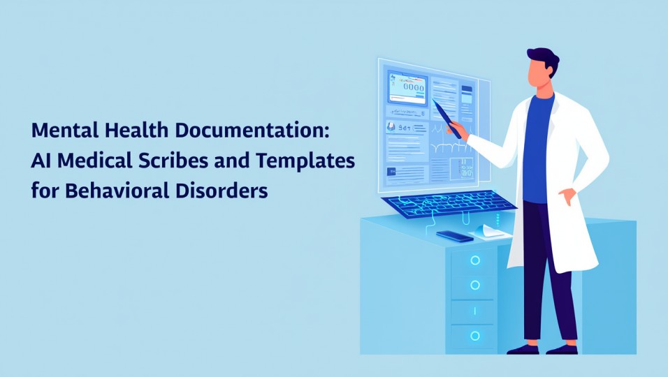 Mental Health Documentation: AI Medical Scribes and Templates for Behavioral Disorders