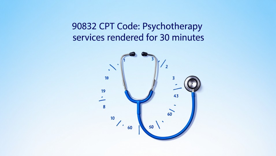 90832 CPT Code: Psychotherapy services rendered for 30 minutes
