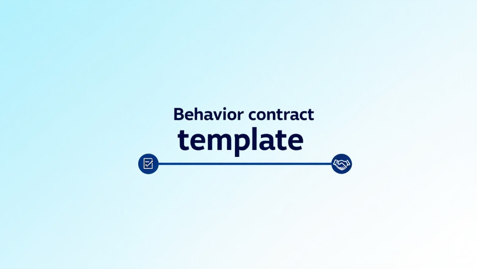 Behavior contract template