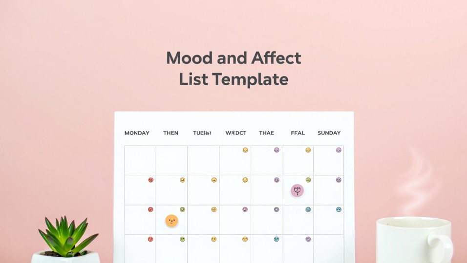 Mood and Affect List Template