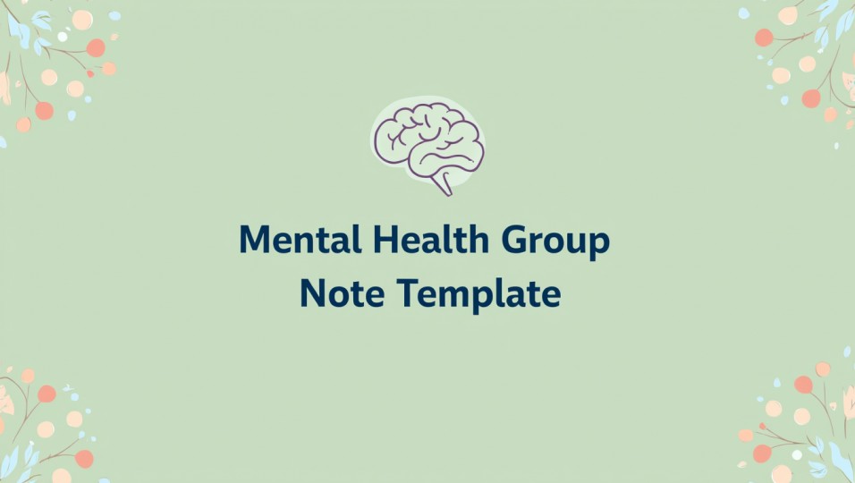 Mental Health Group Note Template