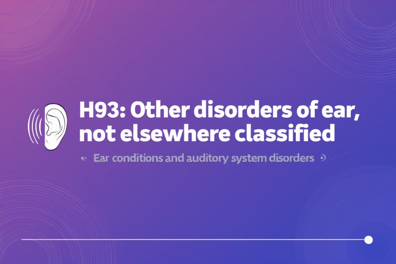 H93: Other disorders of ear, not elsewhere classified