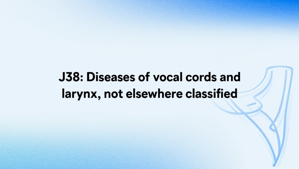 J38: Diseases of vocal cords and larynx, not elsewhere classified