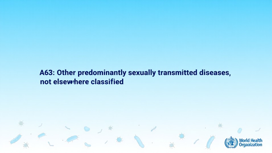 A63: Other predominantly sexually transmitted diseases, not elsewhere ...