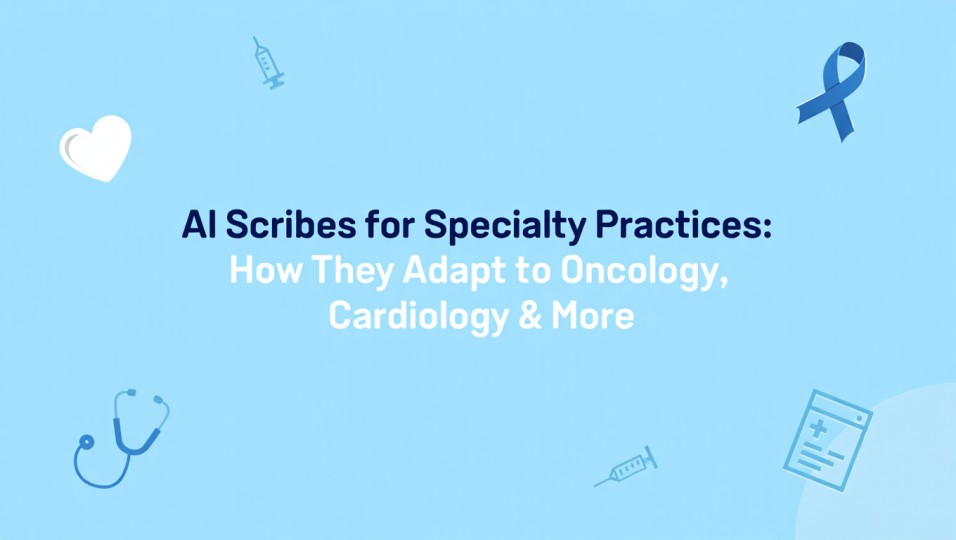 AI Scribes for Specialty Practices: How They Adapt to Oncology