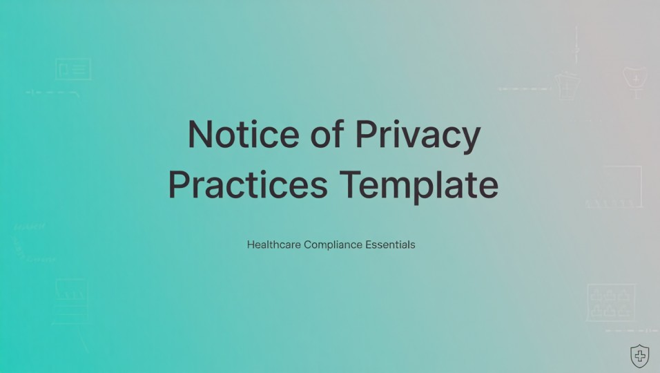 Notice of privacy practices template