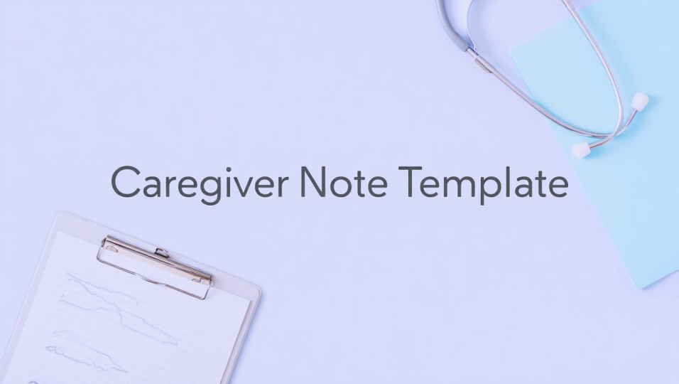 Caregiver Note Template