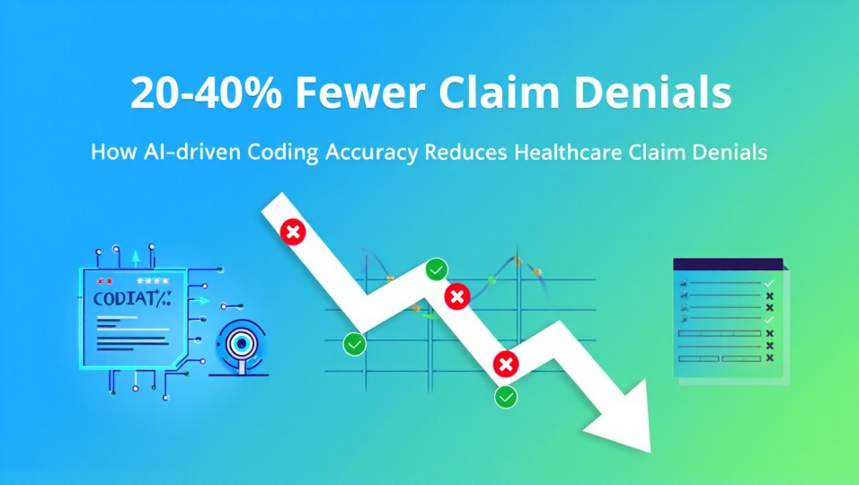 Impact of better coding accuracy on claim denials (20-40% reduction)