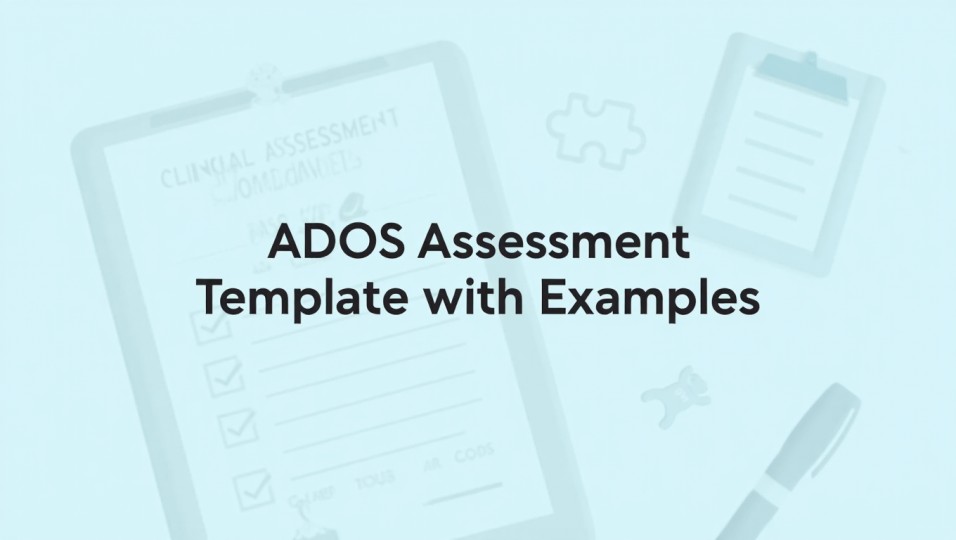 Ados Module 4 Report Examples ADOS Assessment Template with Examples